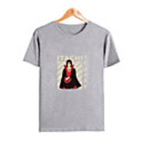 Inspired by Naruto Cosplay Akatsuki Uchiha Itachi T-shirt Polyester / Cotton Blend Print Printing T-shirt For Men