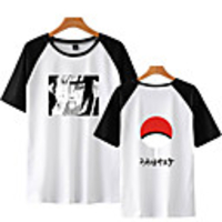 Inspired by Naruto Cosplay Akatsuki Uchiha Itachi T-shirt Polyester / Cotton Blend Print Printing T-shirt For Men