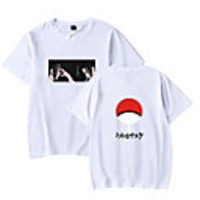 Inspired by Naruto Cosplay Akatsuki Uchiha Itachi T-shirt Polyester / Cotton Blend Print Printing T-shirt For Men