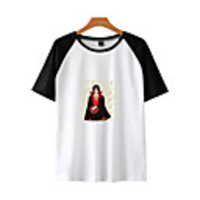 Inspired by Naruto Cosplay Akatsuki Uchiha Itachi T-shirt Polyester / Cotton Blend Print Printing T-shirt For Men