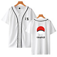 Inspired by Naruto Cosplay Akatsuki Uchiha Itachi T-shirt Polyester / Cotton Blend Print Printing Top For Men
