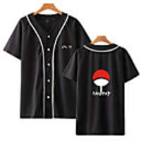 Inspired by Naruto Cosplay Akatsuki Uchiha Itachi T-shirt Polyester / Cotton Blend Print Printing Top For Men