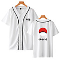 Inspired by Naruto Cosplay Akatsuki Uchiha Itachi T-shirt Polyester / Cotton Blend Print Printing Top For Men
