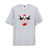 Inspired by Naruto Cosplay Akatsuki Uchiha Itachi T-shirt Pure Cotton Print Printing T-shirt For Men
