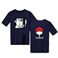 Inspired by Naruto Cosplay Akatsuki Uchiha Itachi T-shirt Terylene Print Printing T-shirt For Boys