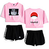 Inspired by Naruto Cosplay Akatsuki Uchiha Outfits Crop Top Pure Cotton Print Printing Shorts For Women