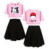 Inspired by Naruto Cosplay Akatsuki Uchiha Skirt Outfits Pure Cotton Print Printing Skirts For Women