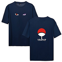 Inspired by Naruto Cosplay Akatsuki Uchiha T-shirt Anime Pure Cotton Print Printing Harajuku Graphic T-shirt For Women