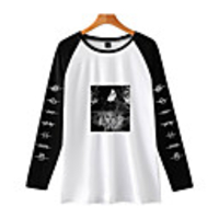 Inspired by Naruto Cosplay Akatsuki Uchiha T-shirt Polyester / Cotton Blend Print Printing T-shirt For Men