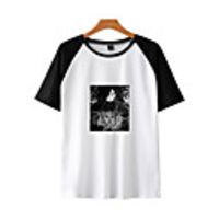 Inspired by Naruto Cosplay Akatsuki Uchiha T-shirt Polyester / Cotton Blend Print Printing T-shirt For Men