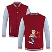 Inspired by Naruto Cosplay Cosplay Costume Polyester / Cotton Blend Graphic Prints Printing Top For Men
