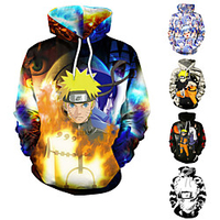 Inspired by Naruto Cosplay Costume Hoodie Polyster Print Printing Hoodie For Men