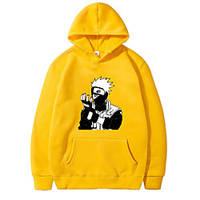 Inspired by Naruto Hatake Kakashi Hoodie Anime 100% Polyester Anime Harajuku Graphic Kawaii Hoodie For Men