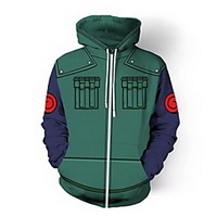 Inspired by Naruto Hatake Kakashi Naruto Uzumaki Cosplay Coat Terylene Print Hoodie For Men