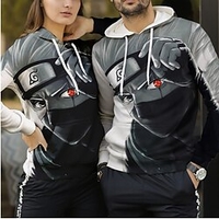Inspired by Naruto Hatake Kakashi Naruto Uzumaki Sasuke Uchiha Cosplay Costume Hoodie Polyster Print Printing Hoodie For Men