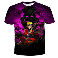 Inspired by Naruto Naruto Uzumaki Anime Cartoon 100% Polyester 3D Harajuku Graphic Kawaii T-shirt For Women