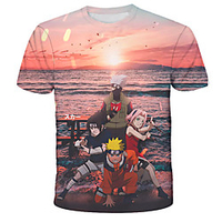 Inspired by Naruto Naruto Uzumaki Anime Cartoon 100% Polyester 3D Harajuku Graphic Kawaii T-shirt For Women