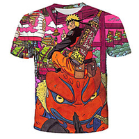 Inspired by Naruto Naruto Uzumaki Anime Cartoon 100% Polyester 3D Harajuku Graphic Kawaii T-shirt For Women