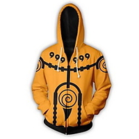 Inspired by Naruto Naruto Uzumaki Cosplay Coat Terylene Print For Men