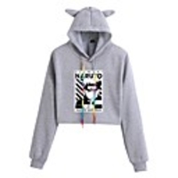 Inspired by Naruto Naruto Uzumaki Crop Top Hoodie Polyester / Cotton Blend Graphic Prints Printing Crop Top For Men