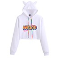 Inspired by Naruto Naruto Uzumaki Crop Top Hoodie Polyester / Cotton Blend Graphic Prints Printing Crop Top For Men