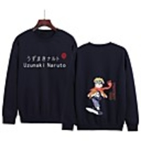 Inspired by Naruto Naruto Uzumaki Hoodie Polyester / Cotton Blend Graphic Prints Printing Hoodie For Men