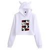 Inspired by Naruto Uchiha Crop Top Hoodie Polyester / Cotton Blend Graphic Prints Printing Crop Top For Men