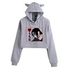 Inspired by Naruto Uchiha Itachi Crop Top Hoodie Polyester / Cotton Blend Graphic Prints Printing Crop Top For Men