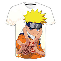 Inspired by Naruto Uchiha Sasuke Anime Cartoon 100% Polyester 3D 3D Harajuku Graphic T-shirt For Women