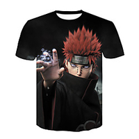 Inspired by Naruto Uchiha Sasuke Anime Cartoon 100% Polyester 3D 3D Harajuku Graphic T-shirt For Women
