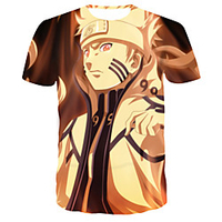 Inspired by Naruto Uchiha Sasuke Anime Cartoon 100% Polyester 3D 3D Harajuku Graphic T-shirt For Women