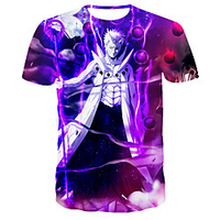 Inspired by Naruto Uchiha Sasuke Anime Cartoon 100% Polyester 3D 3D Harajuku Graphic T-shirt For Women