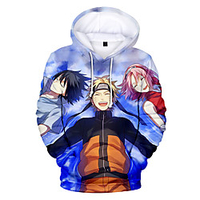 Inspired by Naruto Uchiha Sasuke Anime Cartoon 100% Polyester 3D Harajuku Graphic Kawaii Hoodie For Women