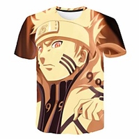 Inspired by Naruto Uchiha Sasuke Anime Cartoon 100% Polyester 3D Harajuku Graphic Kawaii T-shirt For Women