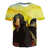 Inspired by Naruto Uchiha Sasuke Anime Cartoon 100% Polyester 3D Harajuku Graphic Kawaii T-shirt For Women