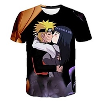 Inspired by Naruto Uchiha Sasuke Anime Cartoon 100% Polyester 3D Harajuku Graphic Kawaii T-shirt For Women