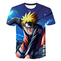 Inspired by Naruto Uchiha Sasuke Anime Cartoon 100% Polyester 3D Harajuku Graphic Kawaii T-shirt For Women