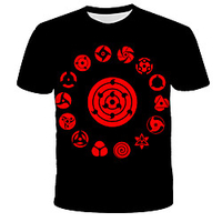 Inspired by Naruto Uchiha Sasuke Anime Cartoon 100% Polyester 3D Harajuku Graphic Kawaii T-shirt For Women