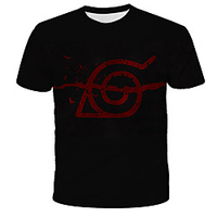 Inspired by Naruto Uchiha Sasuke Anime Cartoon 100% Polyester 3D Harajuku Graphic Kawaii T-shirt For Women
