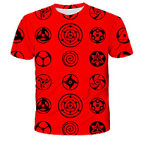 Inspired by Naruto Uchiha Sasuke Anime Cartoon 100% Polyester 3D Harajuku Graphic Kawaii T-shirt For Women