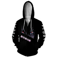 Inspired by Naruto Uchiha Sasuke Anime Cartoon 100% Polyester Anime Harajuku Graphic Kawaii Outerwear For Men