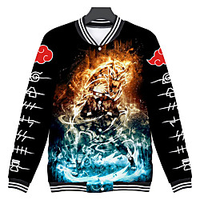 Inspired by Naruto Uchiha Sasuke Anime Cartoon Polyster Anime 3D Harajuku Graphic Outerwear For Men