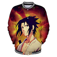Inspired by Naruto Uchiha Sasuke Anime Cartoon Polyster Anime 3D Harajuku Graphic Outerwear For Men