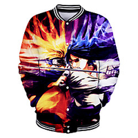 Inspired by Naruto Uchiha Sasuke Anime Cartoon Polyster Anime 3D Harajuku Graphic Outerwear For Men