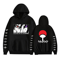 Inspired by Naruto Uchiha Sasuke Cosplay Costume Hoodie Polyester / Cotton Blend Graphic Printing Hoodie For Men
