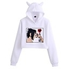 Inspired by Naruto Uchiha Sasuke Crop Top Hoodie Polyester / Cotton Blend Graphic Prints Printing Crop Top For Men