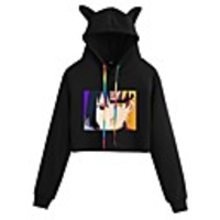Inspired by Naruto Uchiha Sasuke Crop Top Hoodie Polyester / Cotton Blend Graphic Prints Printing Crop Top For Men