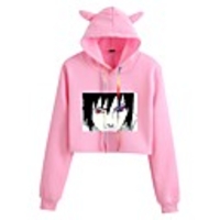 Inspired by Naruto Uchiha Sasuke Crop Top Hoodie Polyester / Cotton Blend Graphic Prints Printing Crop Top For Men