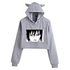 Inspired by Naruto Uchiha Sasuke Crop Top Hoodie Polyester / Cotton Blend Graphic Prints Printing Crop Top For Men