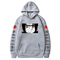 Inspired by Naruto Uchiha Sasuke Hoodie Anime 100% Polyester Anime Harajuku Graphic Kawaii Hoodie For Men